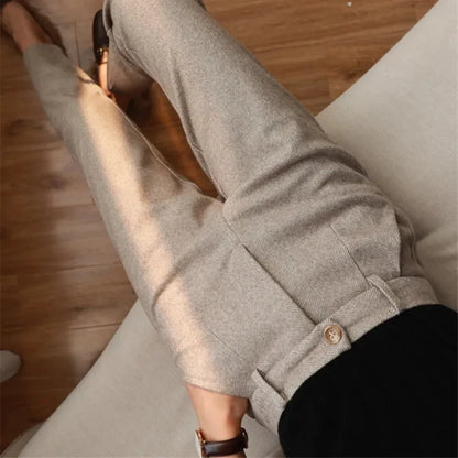 Woolen Pants Women'S Harem Pencil Pants 